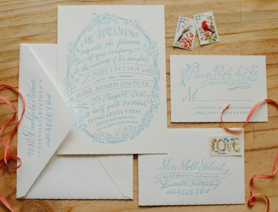 Floral-Inspired Southern Wedding Invitations by Holly Hollon via Oh So Beautiful Paper (2)