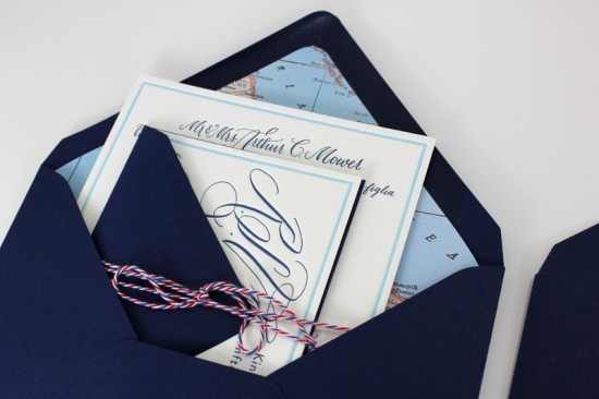Travel Inspired Wedding Invitations by Ruby the Fox via Oh So Beautiful Paper (4)