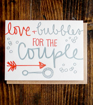 9th Letterpress Happy Couple Card