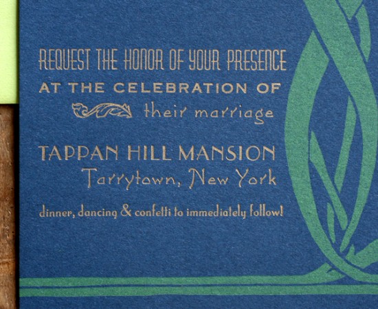Art Nouveau Wedding Invitations by Starshaped Press via Oh So Beautiful Paper (6)