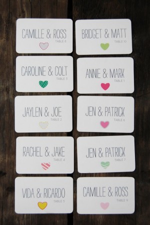 Day-Of Wedding Stationery Inspiration and Ideas: Hearts via Oh So Beautiful Paper (8)