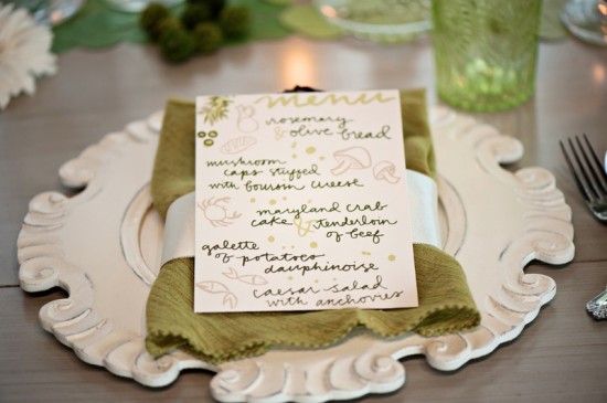 Day-Of Wedding Stationery Inspiration and Ideas: Colorfully Illustrated Menus via Oh So Beautiful Paper (12)
