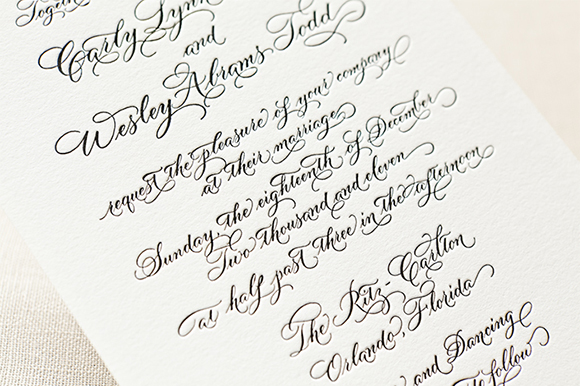 MM Ink wedding invitation calligraphy