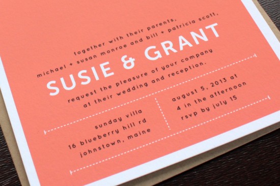Modern Hand Hold Wedding Invitations by Up Up Creative via Oh So Beautiful Paper (4)