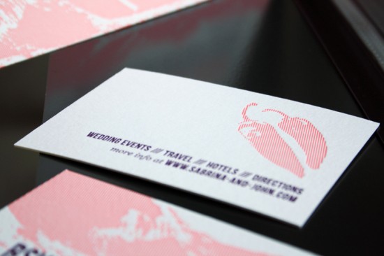 Modern Neon Destination Wedding Invitations by Smudge Ink via Oh So Beautiful Paper (3)