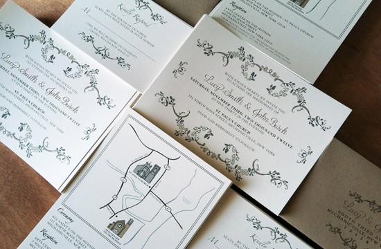 Romantic Floral Wedding Invitations by Blue & Theory via Oh So Beautiful Paper (1)