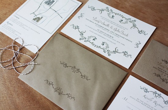 Romantic Floral Wedding Invitations by Blue & Theory via Oh So Beautiful Paper (7)