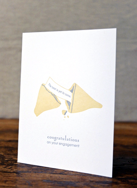 Smudge Ink Engagement Congratulations Card