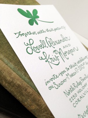 St. Patricks Day Wedding Invitations by Grey Snail Press via Oh So Beautiful Paper (3)