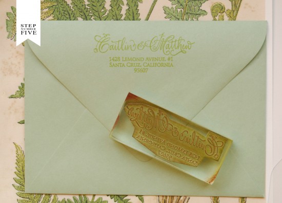 DIY Tutorial: Fern Inspired Wedding Invitations by Antiquaria via Oh So Beautiful Paper