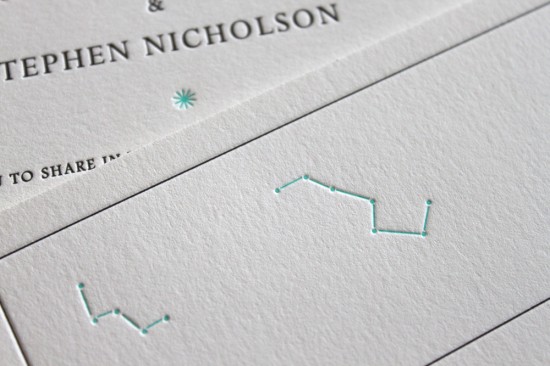 Constellation Wedding Invitations by Moontree Letterpress (2)