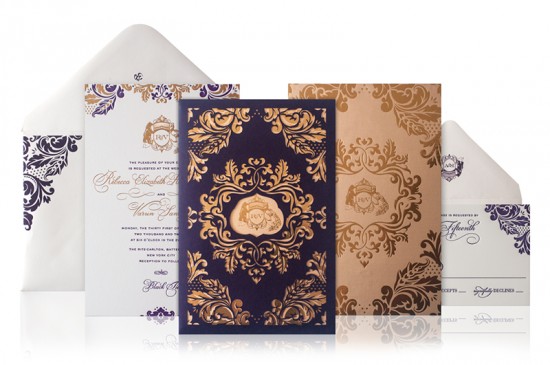 Lasercut and Gold Foil Wedding Invitations by Atelier Isabey via Oh So Beautiful Paper (8)