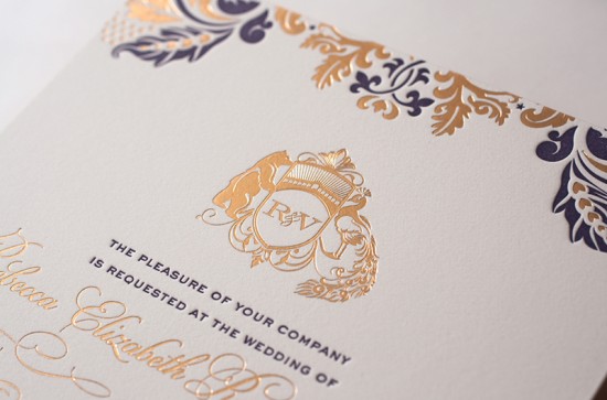 Lasercut and Gold Foil Wedding Invitations by Atelier Isabey via Oh So Beautiful Paper (7)