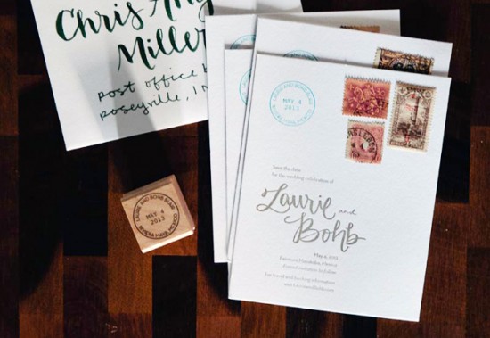 Letterpress Wedding Invitations by Allie Peach via Oh So Beautiful Paper (1)
