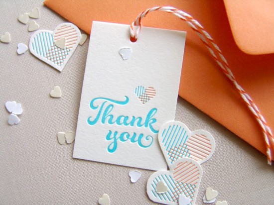 Orange and Blue Letterpress Overprint Wedding Invitations by Studio SloMo via Oh So Beautiful Paper (4)