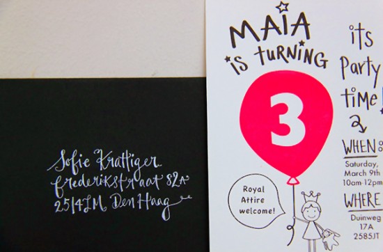 Red Balloon 3rd Birthday Party Invitations by Little Links via Oh So Beautiful Paper (3)