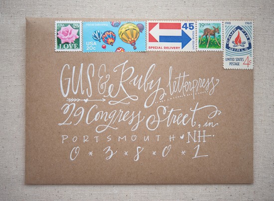 Summer Camp Wedding Invitations by Gus & Ruby Letterpress via Oh So Beautiful Paper (14)