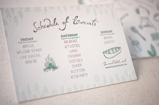 Summer Camp Wedding Invitations by Gus & Ruby Letterpress via Oh So Beautiful Paper (13)