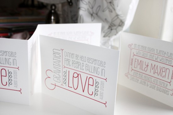 Letterpress Baby Announcements by Albertine Press via Oh So Beautiful Paper (1)