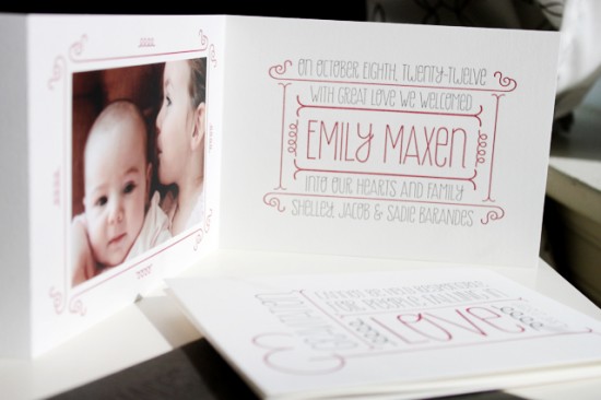 Letterpress Baby Announcements by Albertine Press via Oh So Beautiful Paper (5)