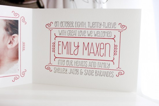 Letterpress Baby Announcements by Albertine Press via Oh So Beautiful Paper (4)