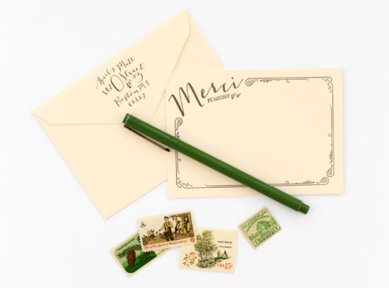 French Garden-Inspired Wedding Invitations by Coral Pheasant via Oh So Beautiful Paper (1)