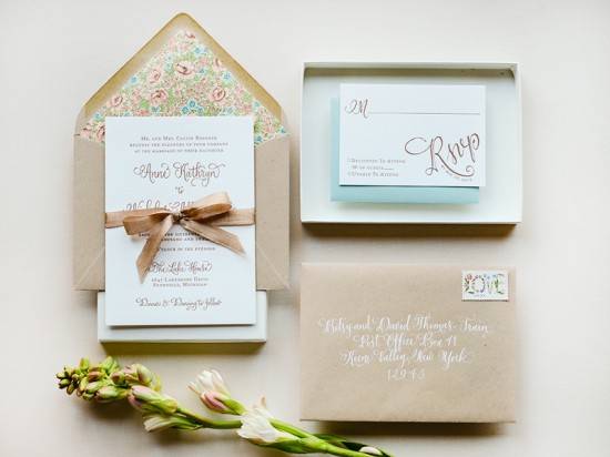 Antiquaria Letterpress Wedding Invitation Collection via Oh So Beautiful Paper (10)