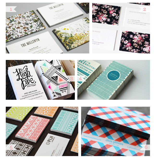 Business Card Ideas and Inspiration: Pattern Play via Oh So Beautiful Paper