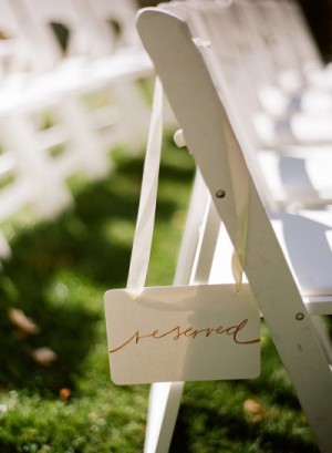 Day-Of Wedding Stationery Inspiration and Ideas: Reserved Signs via Oh So Beautiful Paper (1)