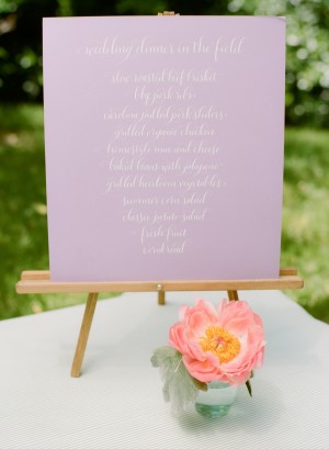 Day-Of Wedding Stationery Inspiration and Ideas: Menu Signs via Oh So Beautiful Paper (2)