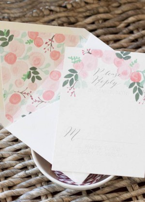Floral Wedding Invitations by Moira Design Studio via Oh So Beautiful Paper