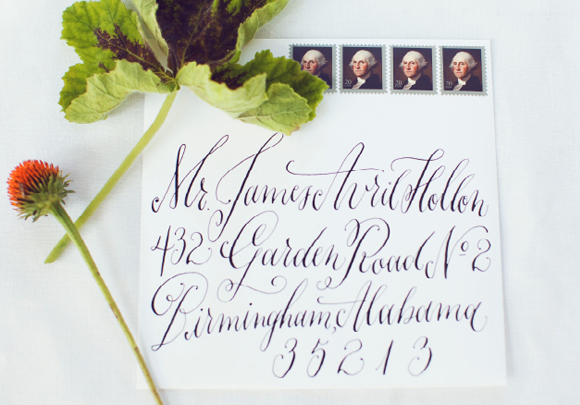 Holly Hollon calligraphy envelope detail