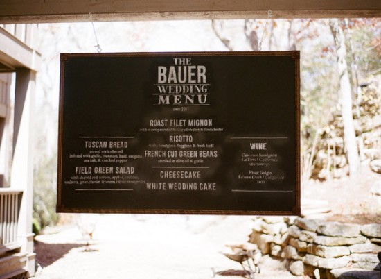Day-Of Wedding Stationery Inspiration and Ideas: Menu Signs via Oh So Beautiful Paper (5)