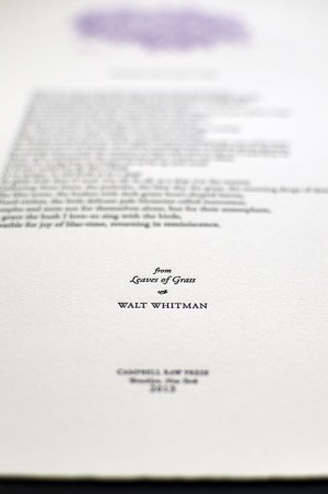 Letterpress Walt Whitman Broadside by Campbell Raw Press via Oh So Beautiful Paper (2)