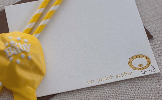 Lion Letterpress Baby Announcements by Pink Orchid Press via Oh So Beautiful Paper (4)