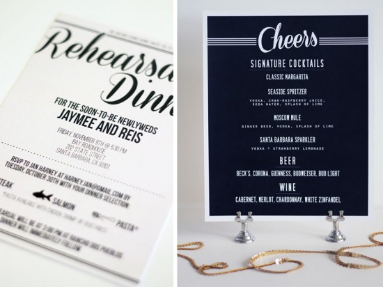 Modern Rehearsal Dinner Invitations and Wedding Stationery by JayAdores Design Co. via Oh So Beautiful Paper (2)