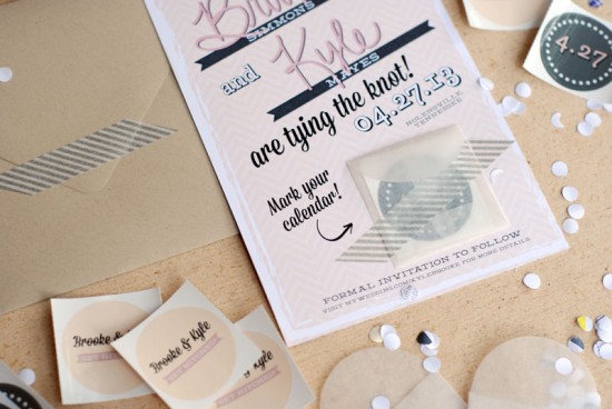 Modern "Mark Your Calendar" Sticker Save the Dates by Lemon Tree Co. via Oh So Beatuiful Paper (6)