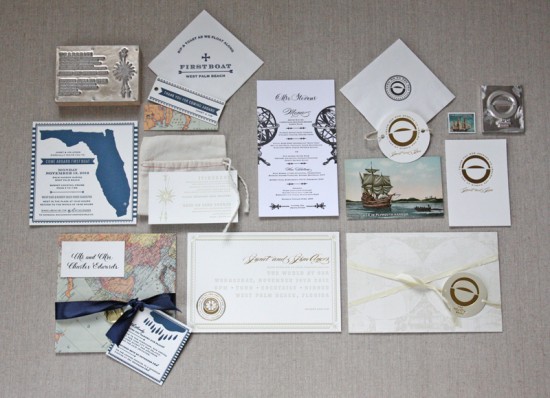 Nautical Map Party Invitations by Tenn Hens Design via Oh So Beautiful Paper (1)