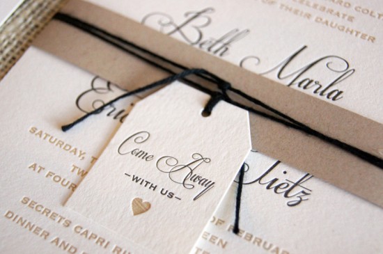 Neutral Travel-Themed Destination Wedding Invitations by BC Design via Oh So Beautiful Paper (1)