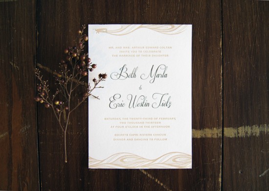 Neutral Travel-Themed Destination Wedding Invitations by BC Design via Oh So Beautiful Paper (5)