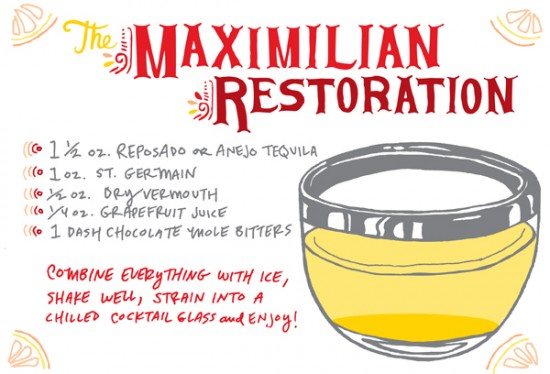 Signature Cocktail Recipe Card: The Maximilian Restoration by Caitlin Keegan for Oh So Beautiful Paper