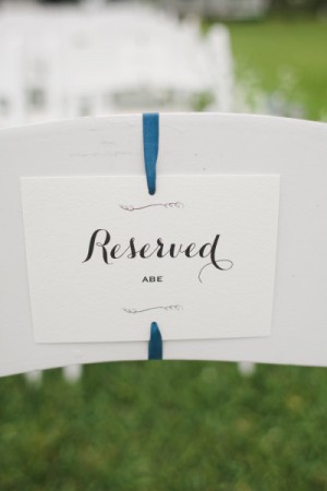 Day-Of Wedding Stationery Inspiration and Ideas: Reserved Signs via Oh So Beautiful Paper (7)