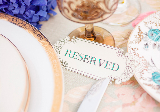 Day-Of Wedding Stationery Inspiration and Ideas: Reserved Signs via Oh So Beautiful Paper (2)