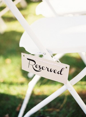 Day-Of Wedding Stationery Inspiration and Ideas: Reserved Signs via Oh So Beautiful Paper (6)