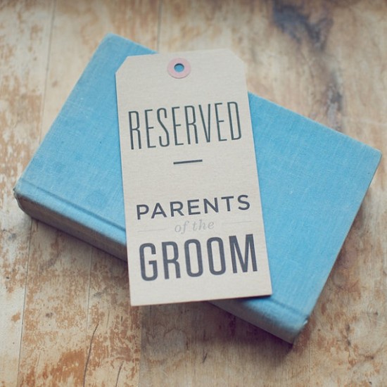 Day-Of Wedding Stationery Inspiration and Ideas: Reserved Signs via Oh So Beautiful Paper (4)