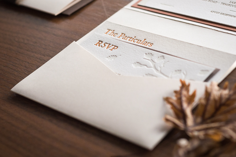 Rustic Letterpress Wedding Invitations 4