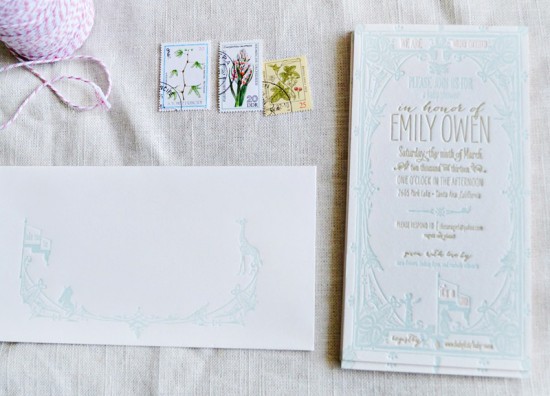 Little Animal Baby Shower Invitations by Wiley Valentine via Oh So Beautiful Paper (8)