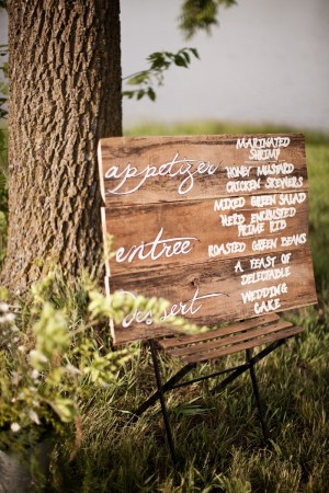 Day-Of Wedding Stationery Inspiration and Ideas: Menu Signs via Oh So Beautiful Paper