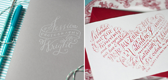Calligraphy Inspiration: Holly Hollon Design & Calligraphy via Oh So Beautiful Paper