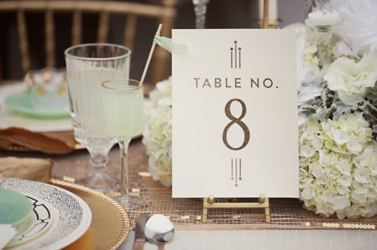 Day-Of Wedding Stationery Inspiration and Ideas: Art Deco via Oh So Beautiful Paper (1)